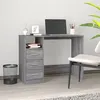 Image de vidaXL Bureau avec tiroirs Sonoma gris 102x50x76 cm Bois d'ingénierie