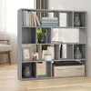 Image de Bibliothèque Séparateur de pièce Sonoma gris 105x24x102 cm