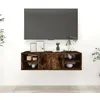 Image de vidaXL Wandschap 102x30x29 cm bewerkt hout gerookt eikenkleurig826363