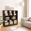 Image de vidaXL Bibliothèque Chêne fumé 97,5x29,5x100 cm Bois d'ingénierie826378