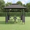 Image de vidaXL Prieel met dak 300x300x270 cm staal antracietkleurig360141