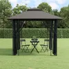 Image de vidaXL Prieel met zijwanden 300x300x270 cm staal antracietkleurig360143