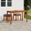 Image de vidaXL Ensemble à manger de jardin 3 pcs et coussins Acacia solide, ensemble à dîner d'extérieur, meubles de jardin, meubles 319722
