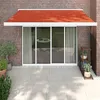 Image de vidaXL Luifel uittrekbaar 3x2,5 m stof en aluminium oranje en bruin3154541
