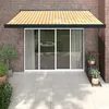 Image de vidaXL Luifel uittrekbaar 3x2,5 m stof en aluminium geel en wit3154556