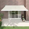 Image de vidaXL Luifel uittrekbaar 4x3 m stof en aluminium cràmekleurig3154578