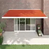 Image de vidaXL Luifel uittrekbaar 4,5x3 m stof en aluminium oranje en bruin3154594