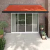 Image de vidaXL Luifel uittrekbaar 3,5x2,5 m stof en aluminium oranje en bruin3154617