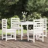 Image de vidaXL Ensemble à dîner de jardin 5 pcs blanc bois massif de pin 3154678