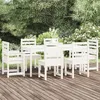 Image de vidaXL Ensemble à dîner de jardin 7 pcs blanc bois massif de pin 3154708
