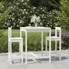 Image de vidaXL Ensemble de bar de jardin 3 pcs blanc bois de pin massif, ensemble de bar, ensemble de meubles, ensemble de bar 3154736