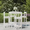 Image de vidaXL Ensemble de bar de jardin 5 pcs blanc bois massif de pin, ensemble de bar, ensemble de meubles, ensemble de bar 3154741
