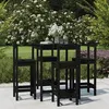 Image de vidaXL Ensemble de bar de jardin 5 pcs noir bois de pin massif, ensemble de bar, ensemble de meubles, ensemble de bar 3154744