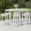 Image de vidaXL Ensemble de bar de jardin 7 pcs blanc bois de pin massif, ensemble de bar, ensemble de meubles, ensemble de bar 3154756