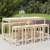 Image de vidaXL Ensemble de bar de jardin 9 pcs Bois de pin massif, ensemble de bar, ensemble de meubles, ensemble de bar extérieur, 3154765