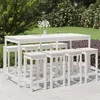 Image de vidaXL Ensemble de bar de jardin 9 pcs blanc bois de pin massif, ensemble de bar, ensemble de meubles, ensemble de bar 3154766