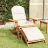 Image de Chaise de jardin Adirondack et repose pieds bois massif acacia