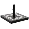 Image de vidaXL Base de parasol noir et blanc carré 12 kg 362224
