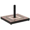Image de vidaXL Base de parasol terre cuite et blanc carré 12 kg 362226