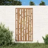Image de vidaXL Décoration murale jardin 105x55 cm acier corten design bambou, décoration murale extérieure, art mural de jardin, décoration murale en métal