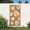 Image de vidaXL Wanddecoratie tuin bladontwerp 105x55 cm cortenstaal824488