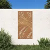 Image de vidaXL Décoration murale jardin 105x55 cm acier corten design feuille 824493