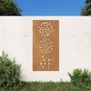 Image de vidaXL Wanddecoratie tuin bladontwerp 105x55 cm cortenstaal824494