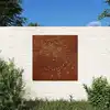 Image de Vidaxl Décoration Murale de Jardin, 55x55 cm, Acier Corten, Soleil