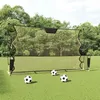 Image de vidaXL Filet de rebond de football noir/jaune 183x85x120 cm polyester, filet, filet de sport, équipement de football 93760