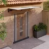 Image de Auvent de porte Noir et transparent 239x90 cm Polycarbonate