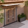 Image de vidaXL Deurluifel 297,5x90 cm polycarbonaat zwart en transparant153687