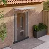 Image de Auvent de porte Gris et transparent 152,5x90 cm Polycarbonate