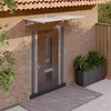 Image de Auvent de porte Gris et transparent 199x90 cm Polycarbonate