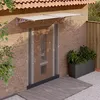 Image de Auvent de porte Gris et transparent 239x90 cm Polycarbonate