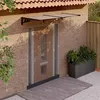 Image de vidaXL Deurluifel 199x90 cm polycarbonaat zwart153699