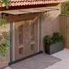Image de vidaXL Deurluifel 358,5x90 cm polycarbonaat zwart153702