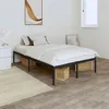 Image de Cadre de lit métal sans matelas noir 120x190 cm