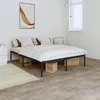 Image de Cadre de lit métal sans matelas noir 140x190 cm