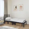 Image de vidaXL Bedframe met hoofdbord metaal zwart 75x190 cm350854