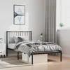 Image de vidaXL Bedframe met hoofdbord metaal zwart 100x190 cm350858
