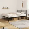 Image de vidaXL Bedframe met hoofdbord metaal zwart 160x200 cm350867
