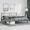 Image de vidaXL Bedframe met hoofdbord metaal zwart 183x213 cm350869