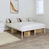 Image de Cadre de lit métal sans matelas blanc 160x200 cm