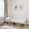 Image de vidaXL Bedframe met hoofdbord metaal wit 90x190 cm350923