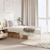 Image de vidaXL Bedframe met hoofd- en voeteneinde metaal wit 80x200 cm350940