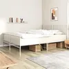 Image de vidaXL Bedframe met hoofd- en voeteneinde metaal wit 200x200 cm350956