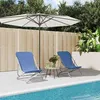 Image de vidaXL Chaises de plage pliantes 2pcs textilène acier enduit de poudre 360187