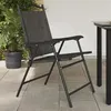 Image de vidaXL Chaises de jardin pliables lot de 2 en acier et textilène, siège de jardin, chaise de patio, chaise à manger de 360197