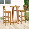Image de vidaXL Ensemble de Bar de Jardin 3 pcs, Table et Chaises avec Repose-Pieds, Ensemble de Meubles de Terrasse Extérieur, Bois 3154382