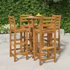 Image de vidaXL Ensemble de Bar de Jardin 5 pcs, Table et Chaises avec Repose-Pieds, Ensemble de Meubles de Terrasse Extérieur, Bois 3154383